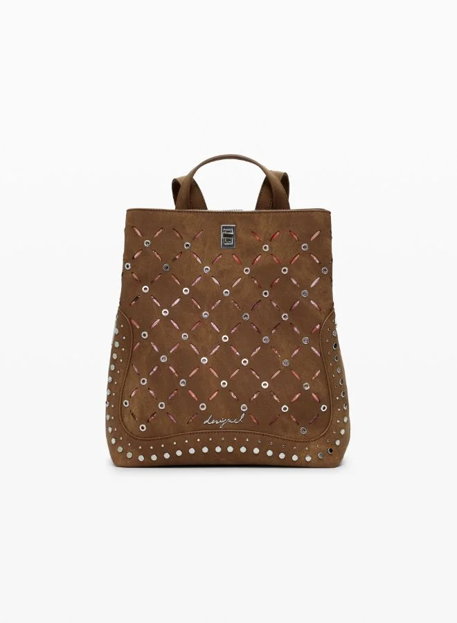 ديسيجوال حقيبة ظهر صغيرة مثقبة مع ترصيع